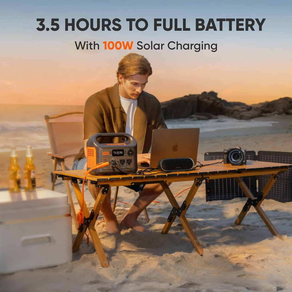 Portable Power Station Explorer 300, 293Wh Backup Lithium Battery, 110V/300W Pure Sine Wave AC Outlet, Solar