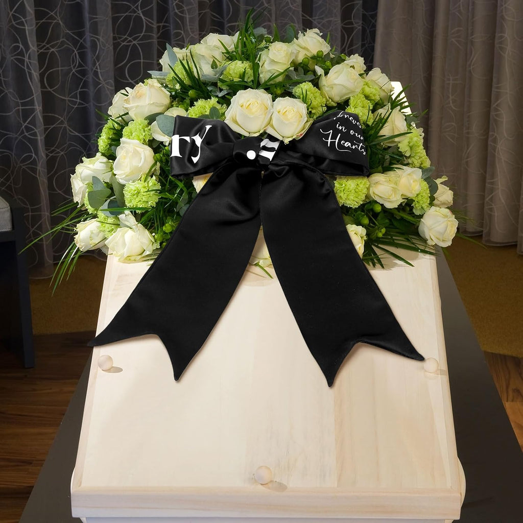 Funeral Sash Memorial Wreath Sash Funeral Ribbon Celebration of Life Ribbon for Casket or Wreath Flowers Memorial