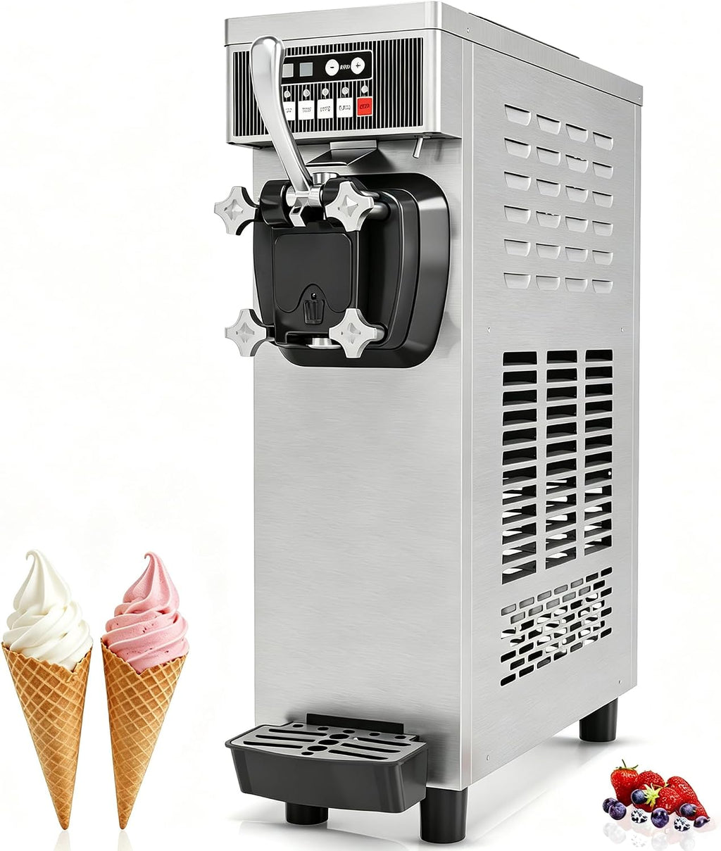 Commercial Soft Serve Ice Cream Machine 21.2 QT/H Touch Screen