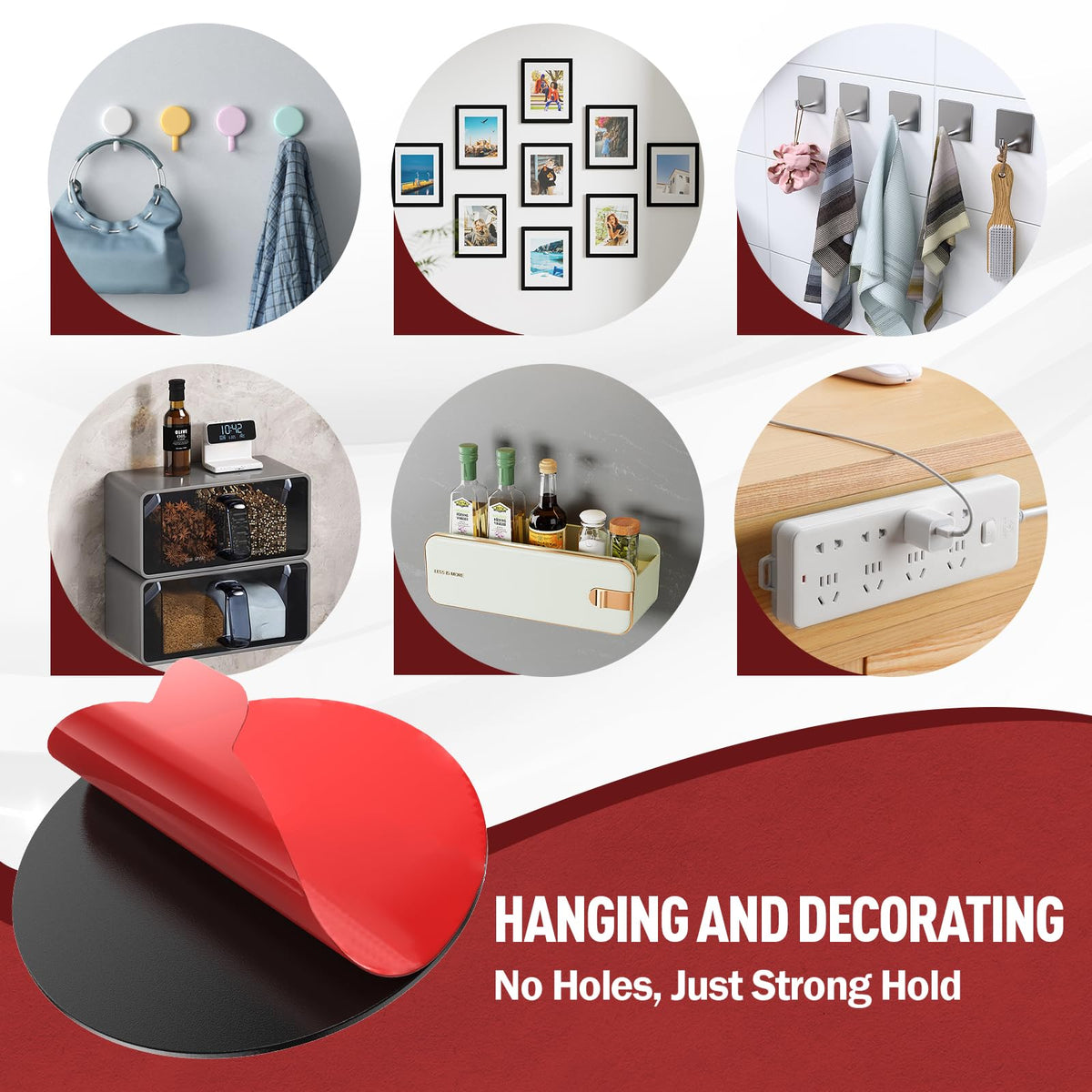 Double Sided Tape Pads, 20PCS Heavy Duty Mounting Foam Tape