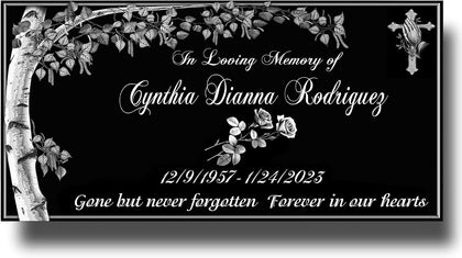 Personalized Memorial Granite Stone,Garden Memorial plaques for Outdoors,Headstones for Graves,Cemetery