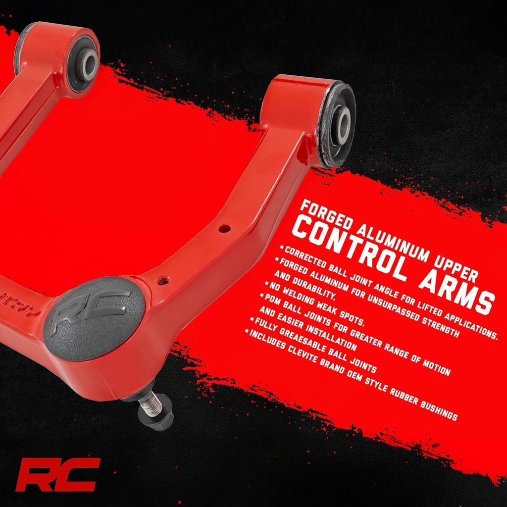 Rough Country Forged Aluminum Control Arms for 2019-2024 Ram 1500-31402RED