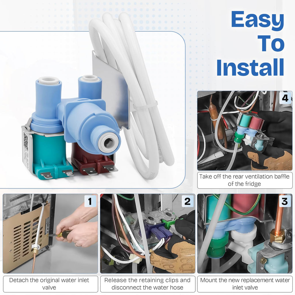 For Whirlpool ED5FTGXKT00 Refrigerator Water Valve Replacement