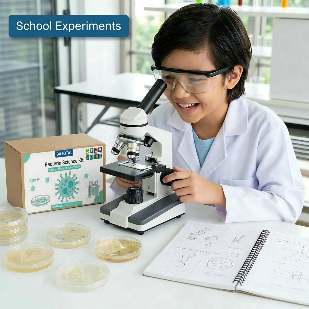 Bacteria Growing Kit with Pre-Poured Agar Plates, Petri Dishes with Agar