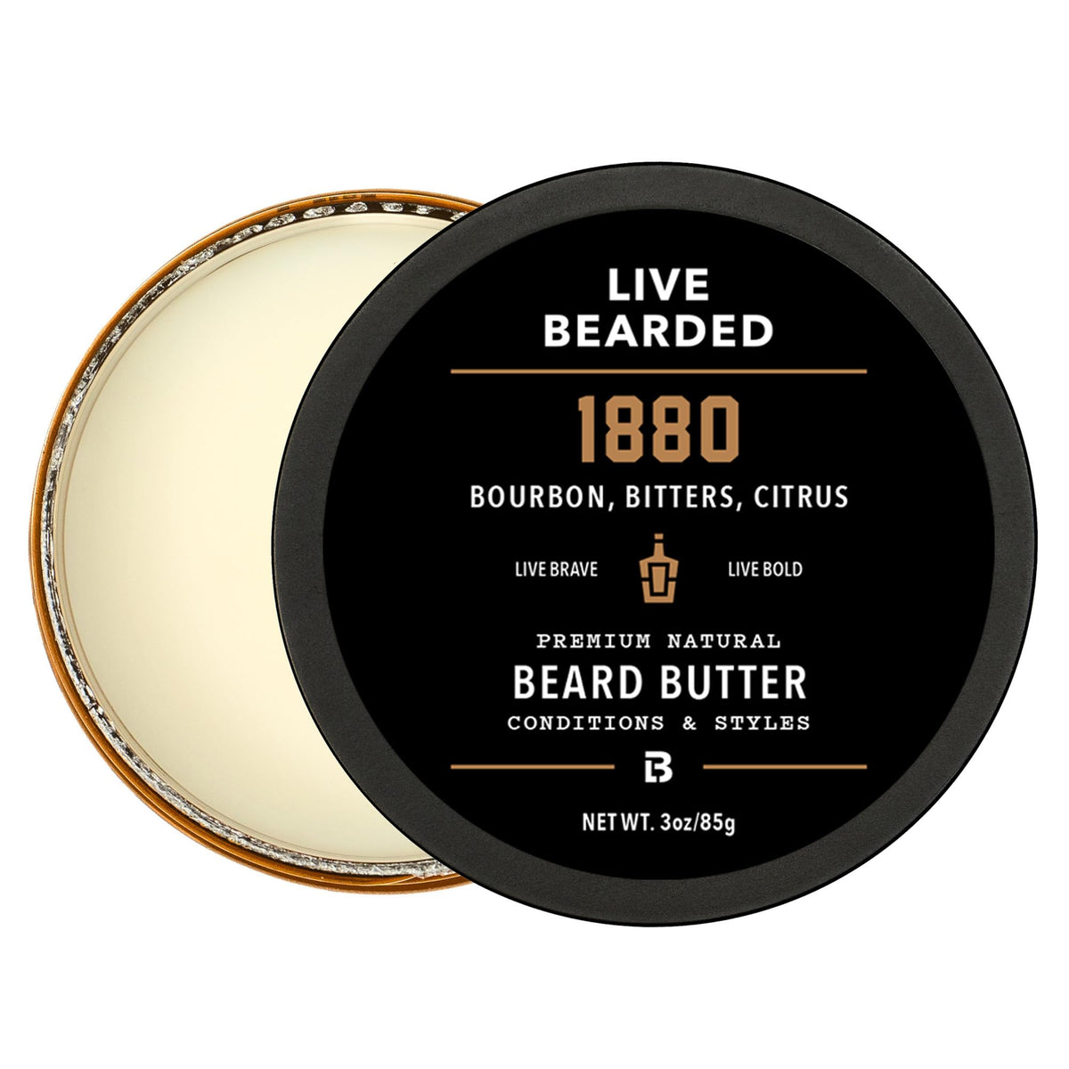 Beard Butter, 1880, Bourbon, Bitters, Citrus, 3 fl oz