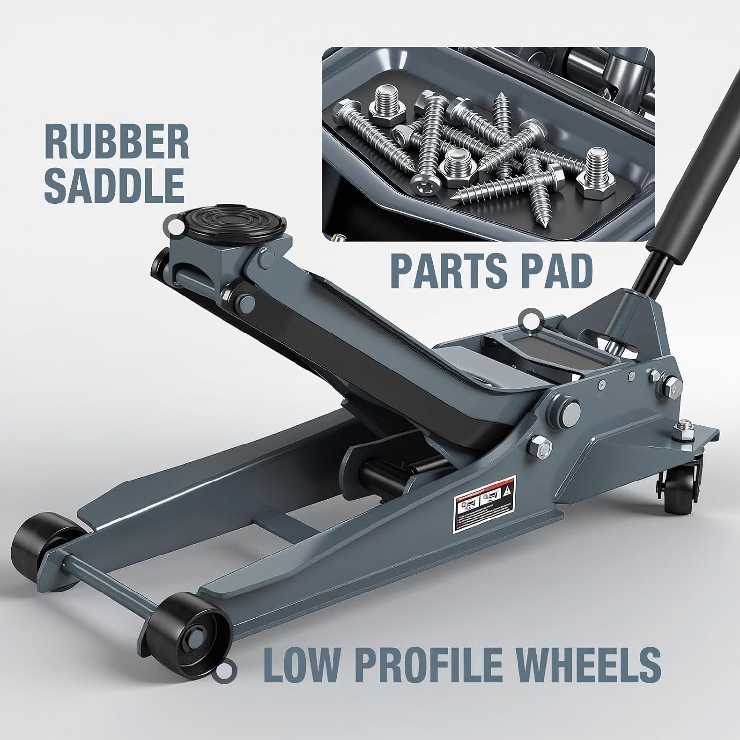 3 Ton Extra Long Reach Floor Jack Hydraulic Low Profile Floor Jack with Dual Piston Quick Lift Pump, Home and