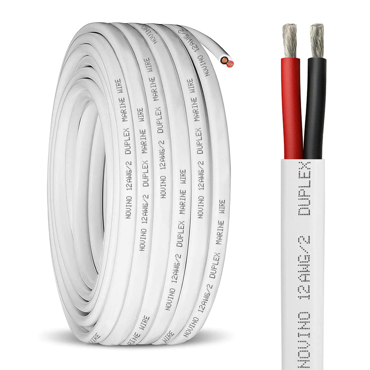 12 Gauge Marine Wire 12 AWG Marine Grade Wire,12/2 15FT Tinned Copper Cable