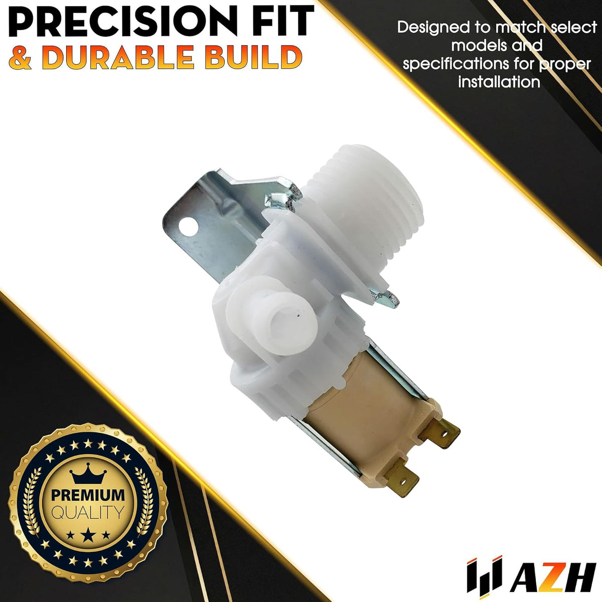 Water Inlet Valve Replacement For Frigidaire FFBD2408NB4A FFBD2408NB5B FFBD2408NB6C FFBD2408NB7C FFBD2408NB8C FFBD2408NB9C FFBD2408NM10C FFBD2408NM1A FFBD2408NM2A FFBD2408NM3A FFBD2408NM4A Dishwasher