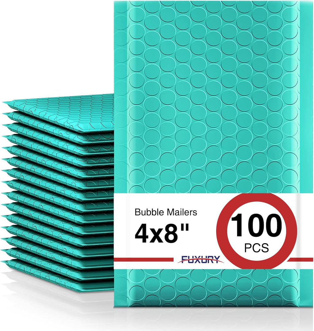 Small Bubble Mailers 4x8" 100 Pack Padded Envelopes Usable Size 4x7"