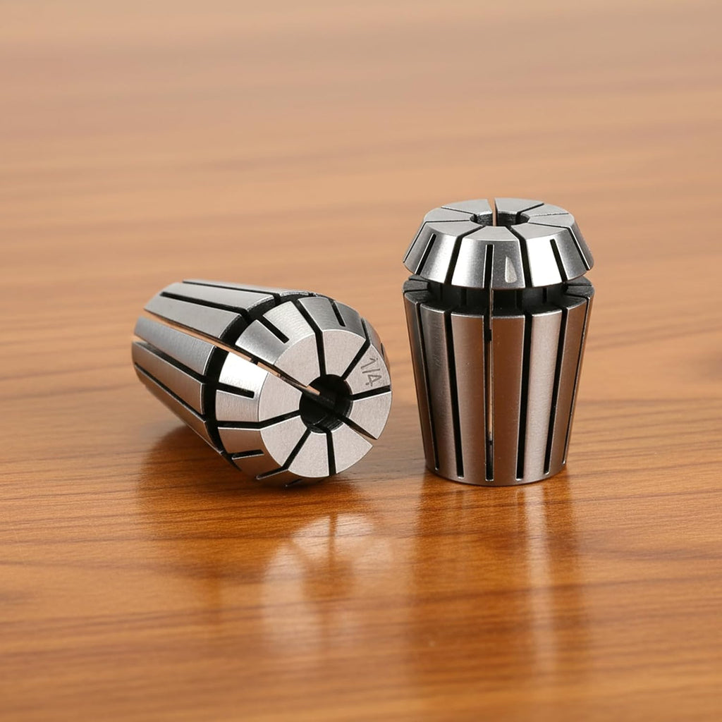 2 PCS ER20 Collet Set, ER20 Spring Collet 1/4" Chuck Milling Spring Collets
