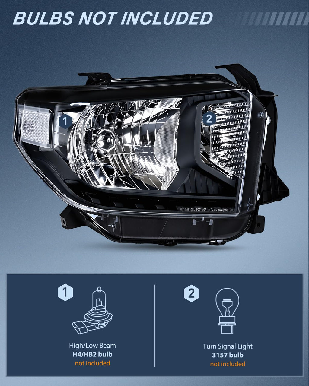 Headlight Assembly Compatible for 2014-2021 Toyota Tundra
