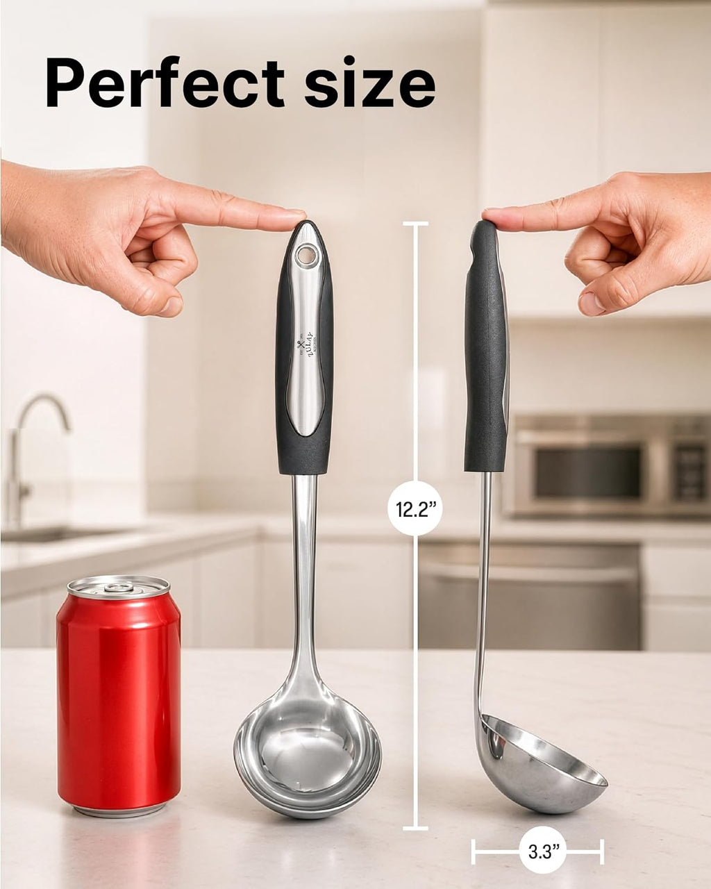 Stainless Steel Cooking Utensil - 12" Soup Ladle