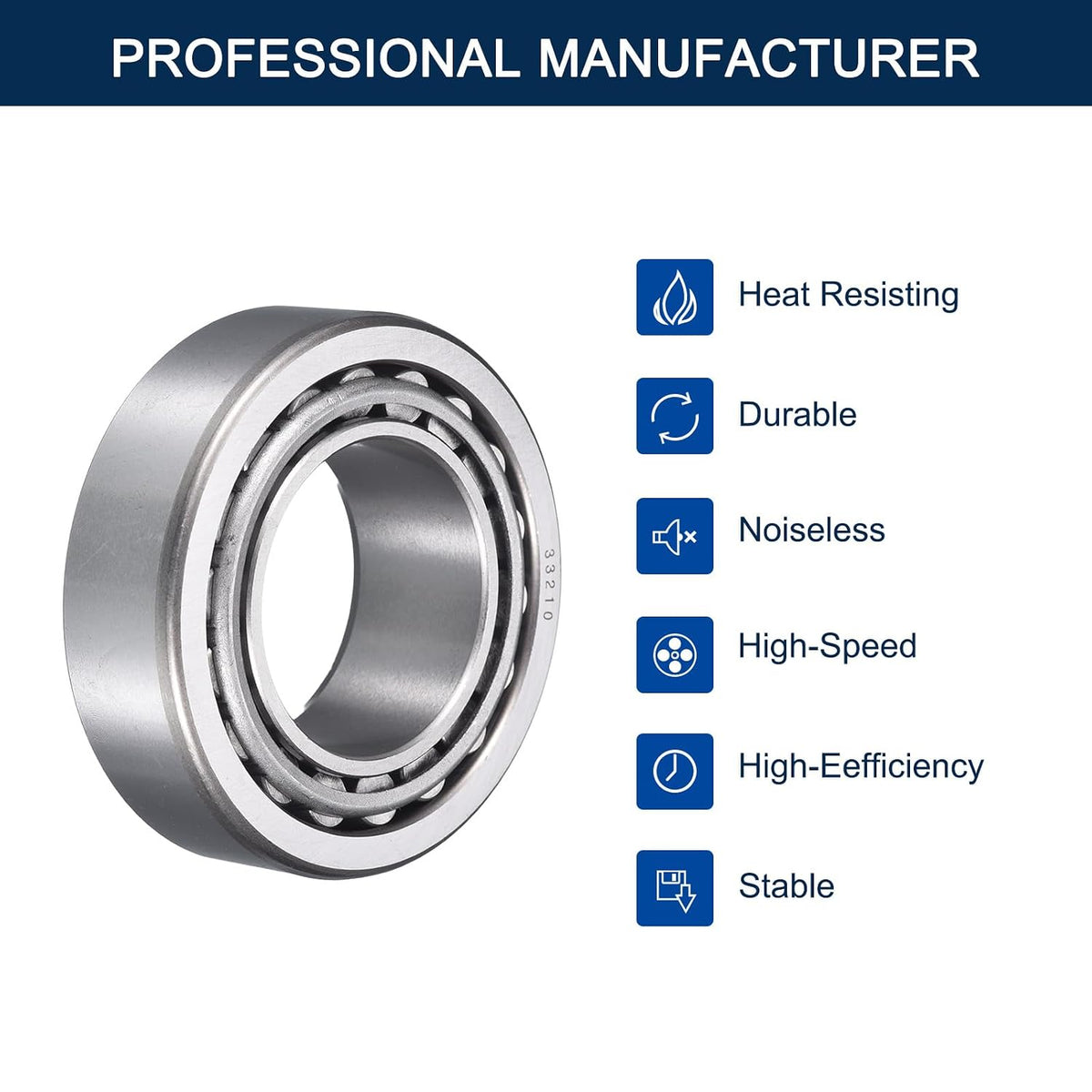 2 Pack 33210 Tapered Roller Bearing Cone and Cup Set