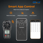 Elitech ANE-200W HVAC Anemometer, Air Flow & Temp Meter with Bluetooth