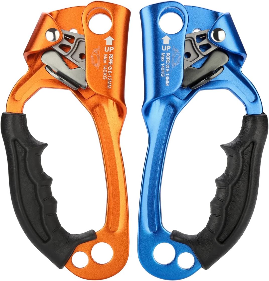Climbing Hand Ascender for Rock Climbing Arborist (Right and Left) for 8~13 mm Rope