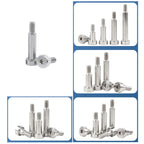 10pcs Hex Socket Shoulder Bolt, 10mm x M8 x 30mm Hex Socket Shoulder Bolt, 304 Stainless Steel (Silvery)