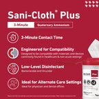 Sani-Cloth Plus Germicidal Cloth, Pack of 160, 6" x 6-3/4" Large Wipes