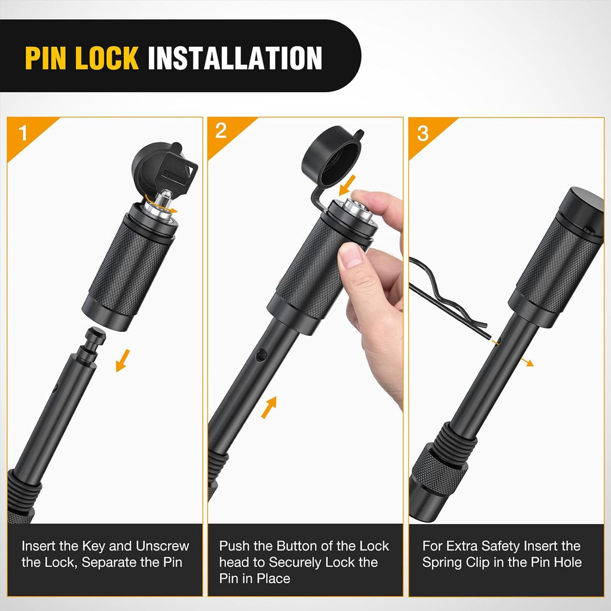 8-Position Adjustable Trailer Hitch Ball Mount with 2 inch Ball Fits 2 Inch Receiver with 5/8" Pin Lock 7500 lbs