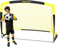 Portable Soccer Goal 7x5 & 5x3.6 FT, Large-Frame Training Net | Great for Kids Ages 6-14 Skill Development, Ideal for