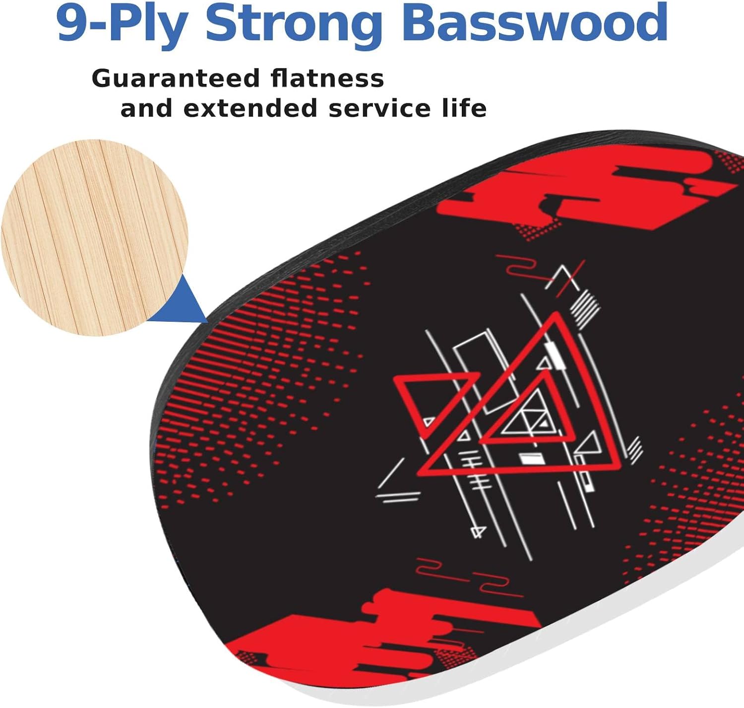 Pickleball Paddles Set of 4, Wood Pickleball Set with Comfort Grip | 4 Cooling Towels, 4 Pickleball Balls & Carry