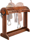 Extra-Large Wood Saddle Rack - Non-Abrasive Design, Bridle Rack & Heavy-Heavy Duty Saddle Stand for Equestrian Homes