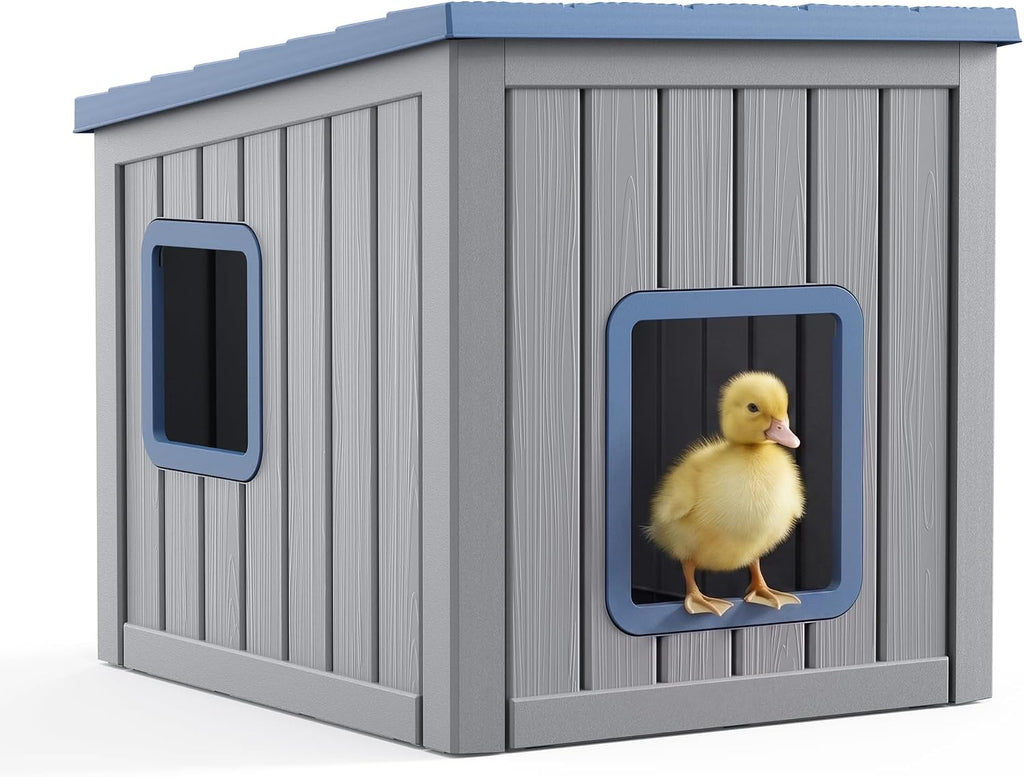 Duck House for Outside Waterproof Resin, Blue