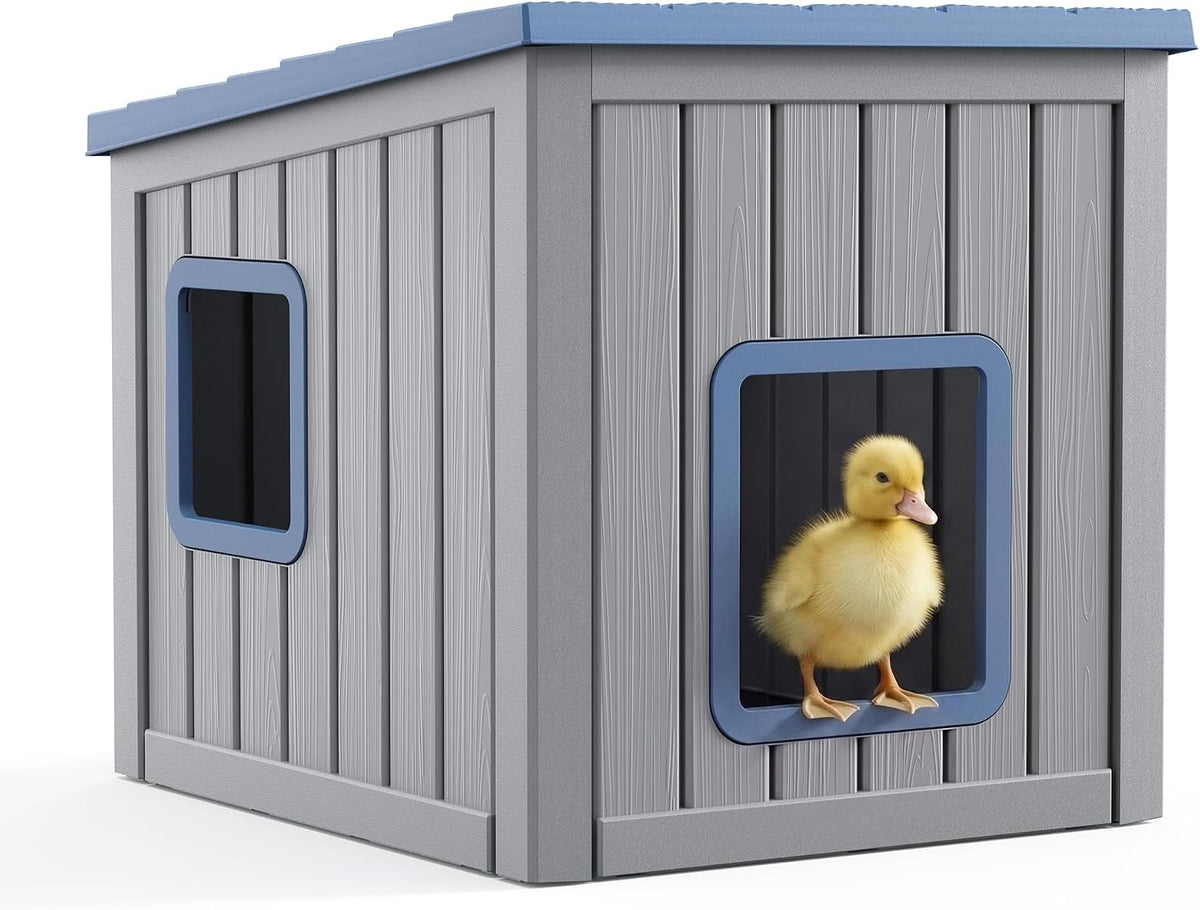 Duck House for Outside Waterproof Resin, Blue