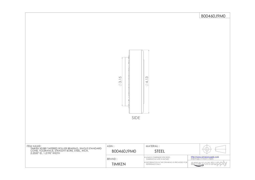 Timken Tapered Roller Bearing Cone - 45289