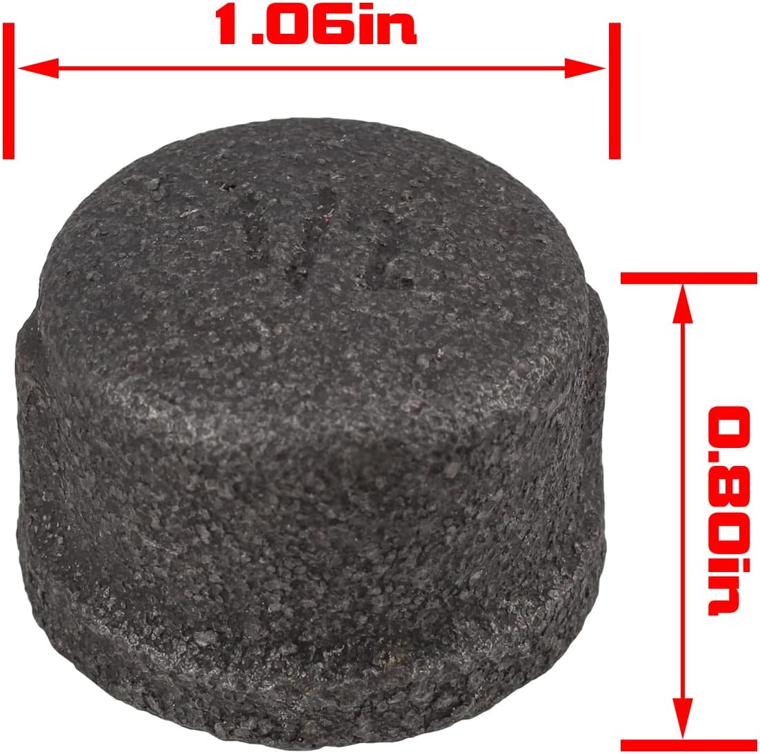 Malleable Iron Cast Pipe Fitting Caps 1/2" Inch Threaded Nipples
