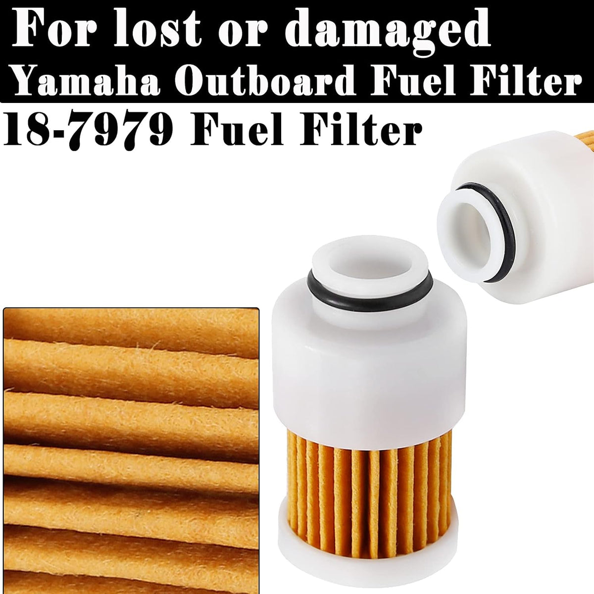 2 Pack Fuel Filter Compatible with Mercury Outboard Yamaha 50HP 60HP 75HP