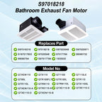 S97018218 S97020971 S97020048 Exhaust Fan Motor and Blower Wheel
