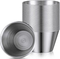 36 Pieces 5.5 oz Ramekins Stainless Steel Condiments Cups Metal Dipping Sauce Cups for Drinking Butter Ice Cubes