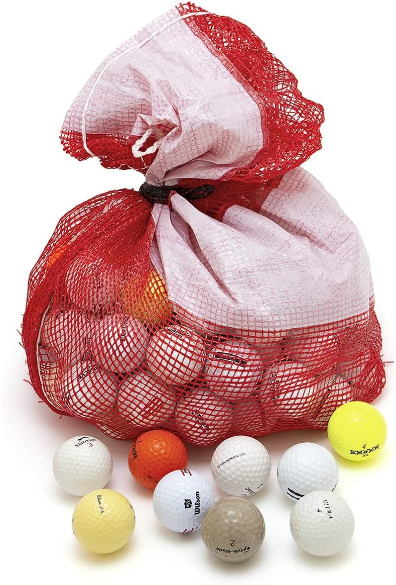 Recycled Hit-Away Used Golf Balls - Cheap Bulk Golfballs Perfect for Practice & Range Hitting - Mix Comes in a Mesh