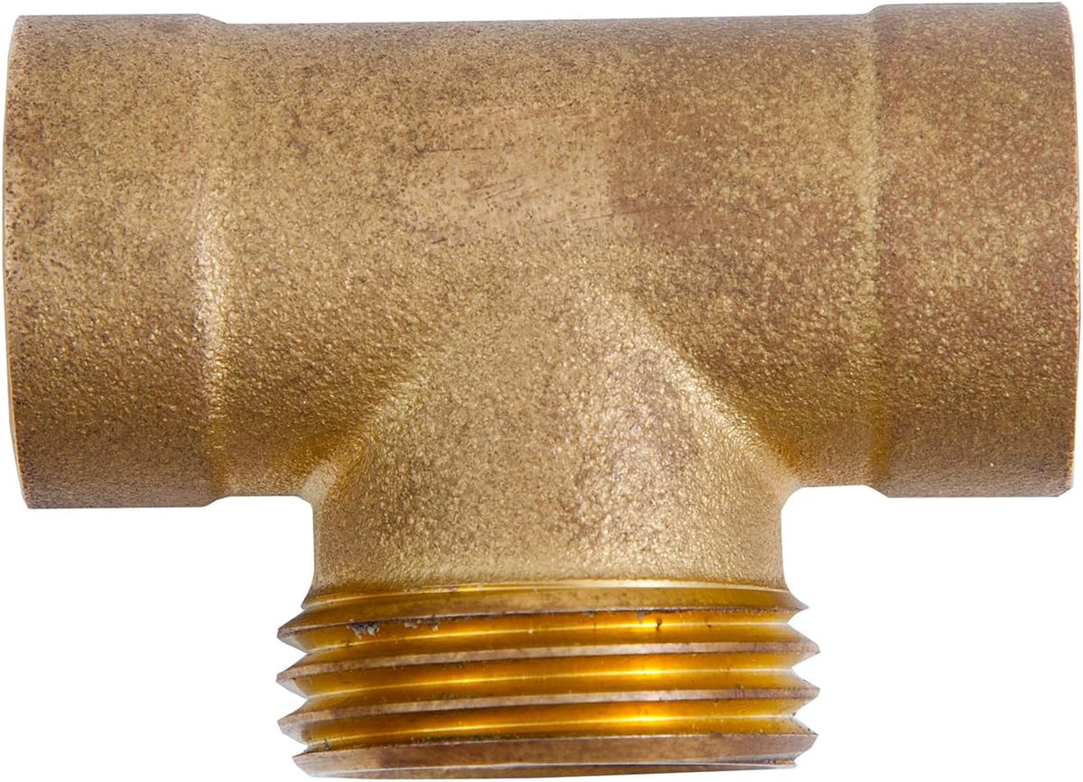 Liberty Garden Products Hose Cart Replacement Brass Tee - 1/2" Fitting #TE001
