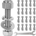 20Pack 1/4-20x1 Hex Head Screw Bolt,304 Stainless Steel