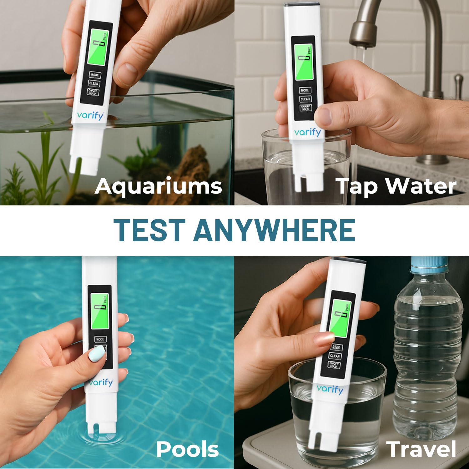 Instant 4-in-1 TDS Meter Digital Water Tester for Drinking Water | Accurate 0–9990 PPM EC & Temp Readings | Ideal for