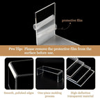 Acrylic Display Risers 8 Pcs 2 Set (7”L~8”L~9”L), Clear Rectangular Display Shelf for Dessert Table & Cupcake