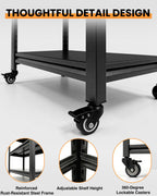 52" Mobile Garage Work Bench Table, Lockable Wheels, Pegboard