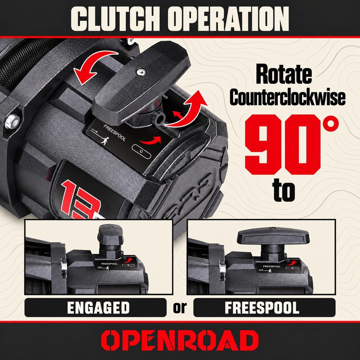 13500 lb Recovery Winch with Synthetic Rope and 2 Wireless Remotes - IP68 Waterproof 12V Electric Winch for Jeep