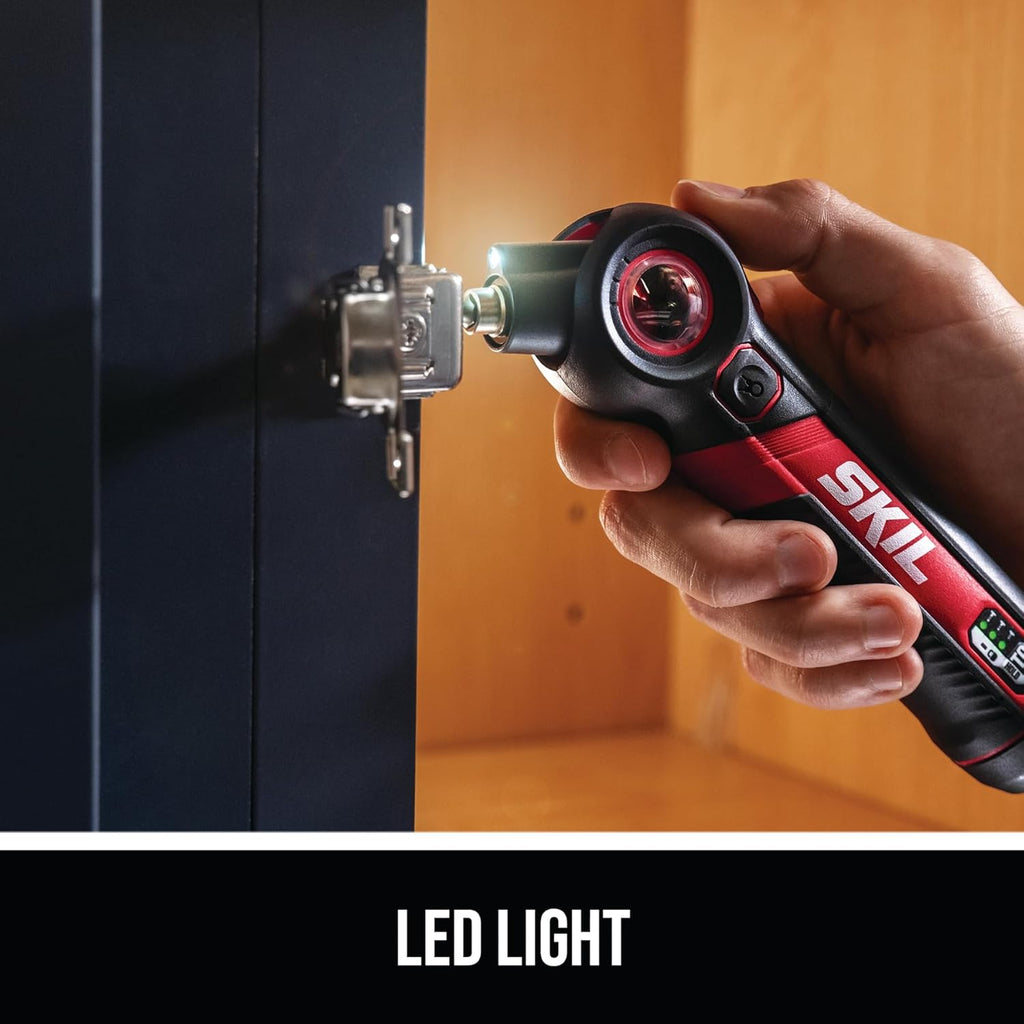 Twist 2.0 Rechargeable 4V Screwdriver with Pivoting Head, Torque Setting, USB-C Charging Cable & 2PC Bit Set-SD5619-01