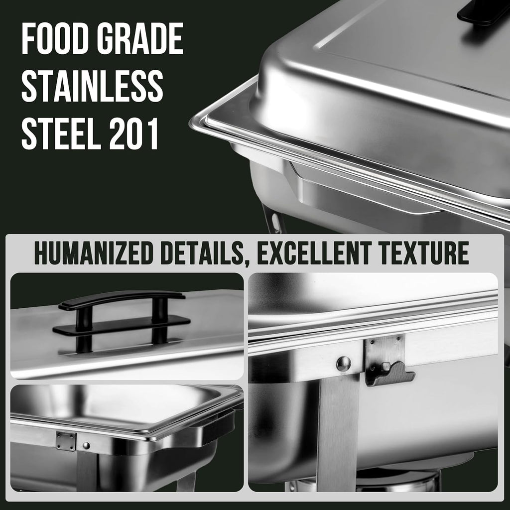 3 Packs Chafing Dish Buffet Set Food Servers and Warmers for Party