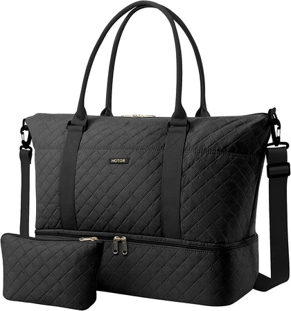 Travel Duffel Bag - Weekender Bags for Women, Gym Tote Bags with Shoe Compartment, Carry On Overnight Bag with