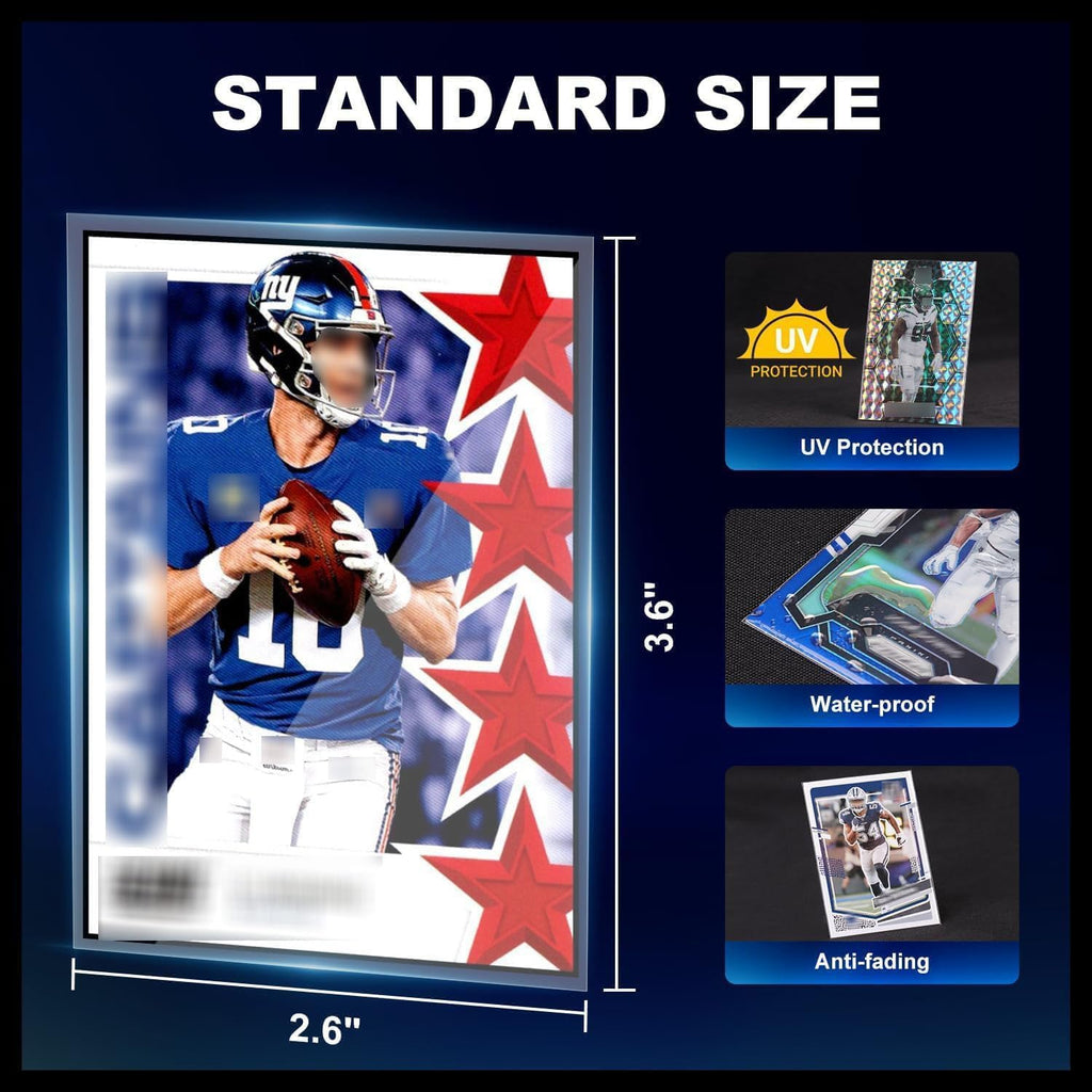 1000ct Card Sleeves for Trading Cards, Clear Soft Baseball Sports Sleeves | Soft Plastic Protector Card Sleeve, Clear