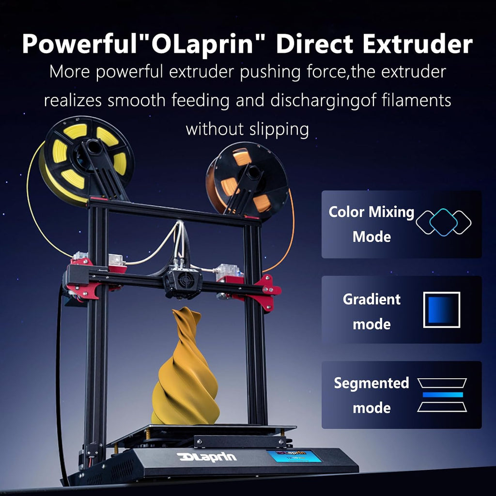 T300D Pro Dual Extruder 3D Printer Exceptional Precision | Independent Dual Liner Holders | Complex Multicolor