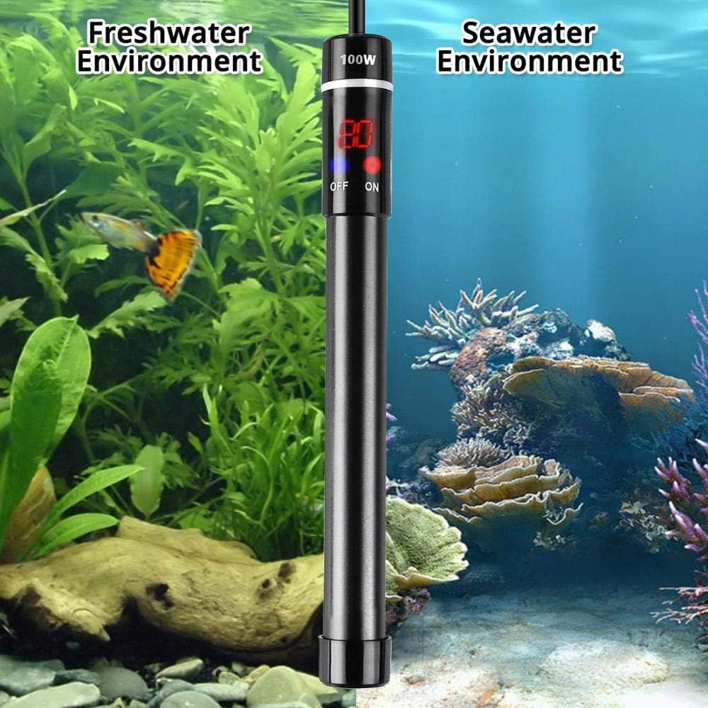 Titanium Alloy 300W Aquarium Heater for Salt and Fresh Water, Digital LED Display Submersible Heater with External