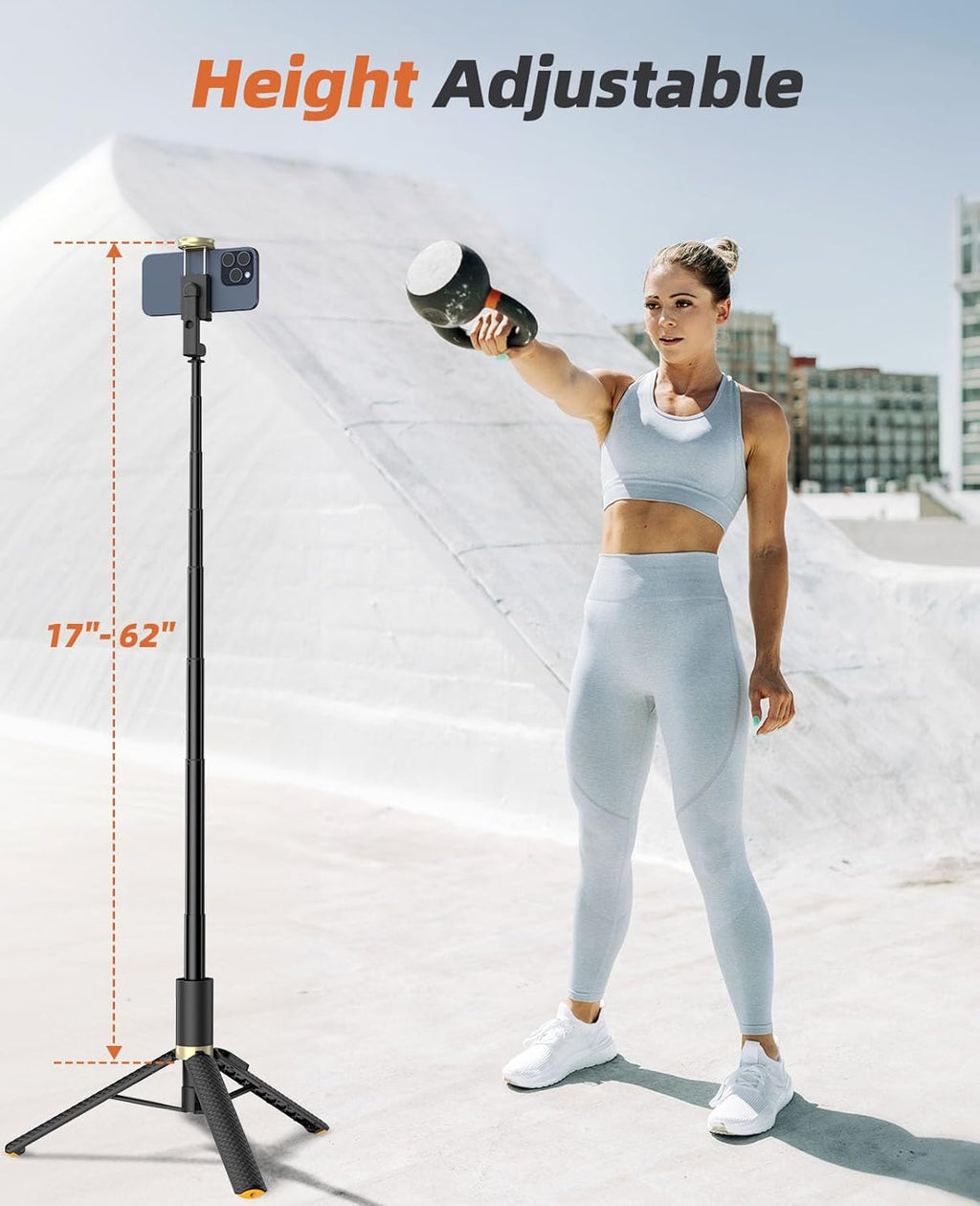 Phone Tripod & Selfie Stick with Remote, Portable Travel Phone Stand for Video Recording Vlog, Extendable Cell Phone