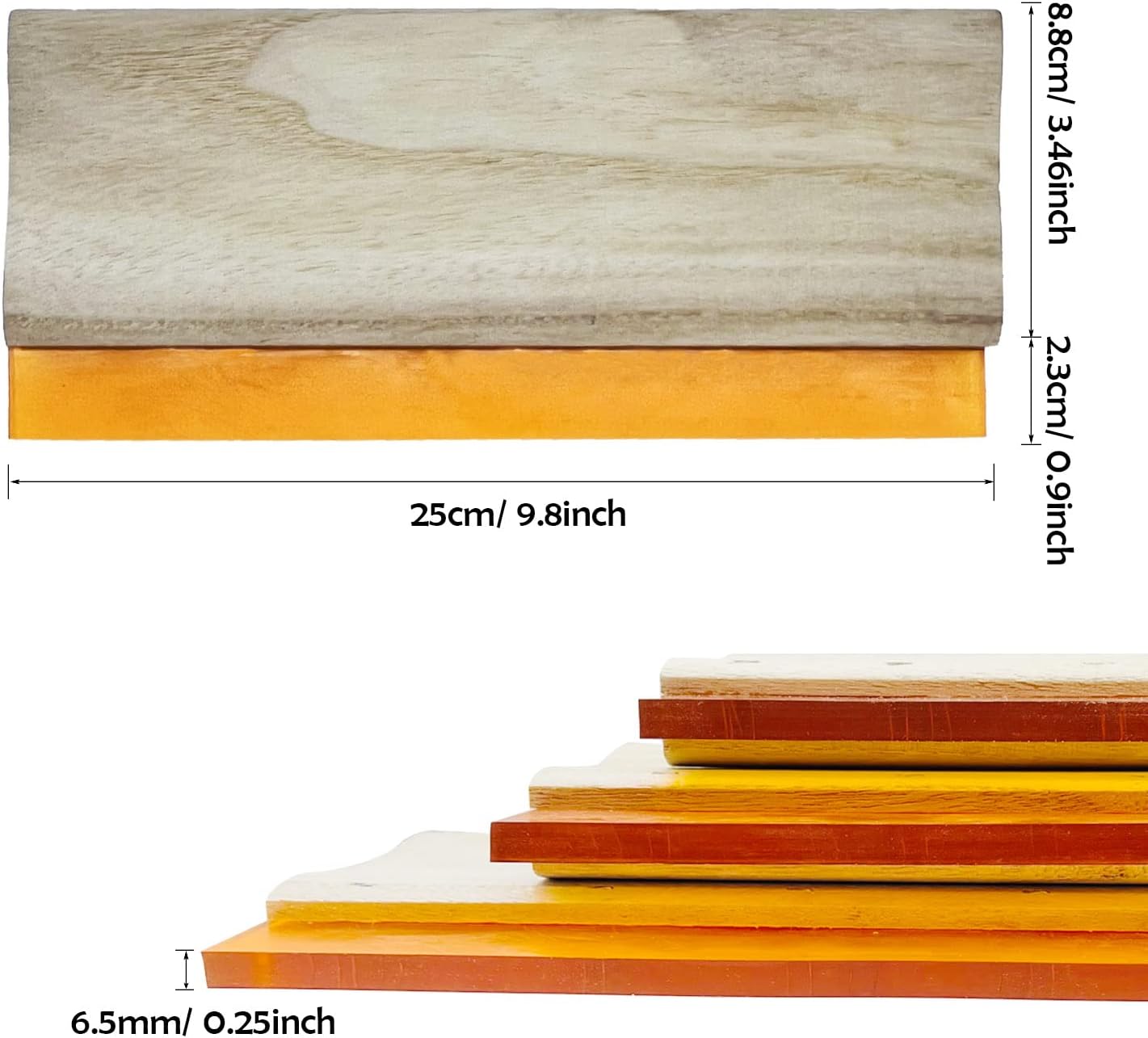 5 PCS Screen Printing Squeegees, Durable, Abrasion-Resistant, Water- and Oil-Resistant Dual-Purpose Screen Printing