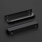 Matte Black Cabinet Handles Finger Edge Pulls 5 Inch CC 8 Pack