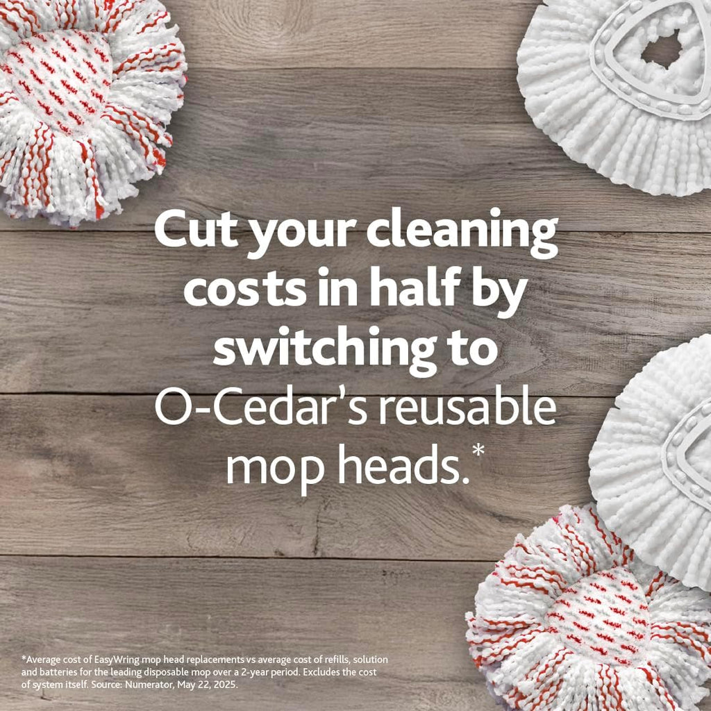 O-Cedar EasyWring Deep Clean Refill (1-Pack) | 40% More Cleaning Power | Microfiber Mop Refill Compatible with