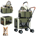 Double Pet Stroller, 4 Lockable Wheels for Small‑Medium Dogs & Cats
